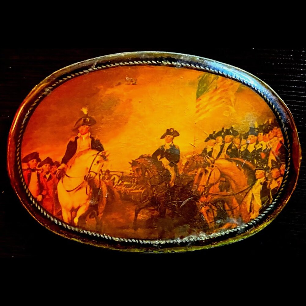 Vintage and Rare George Washington at Yorktown Belt Buckle